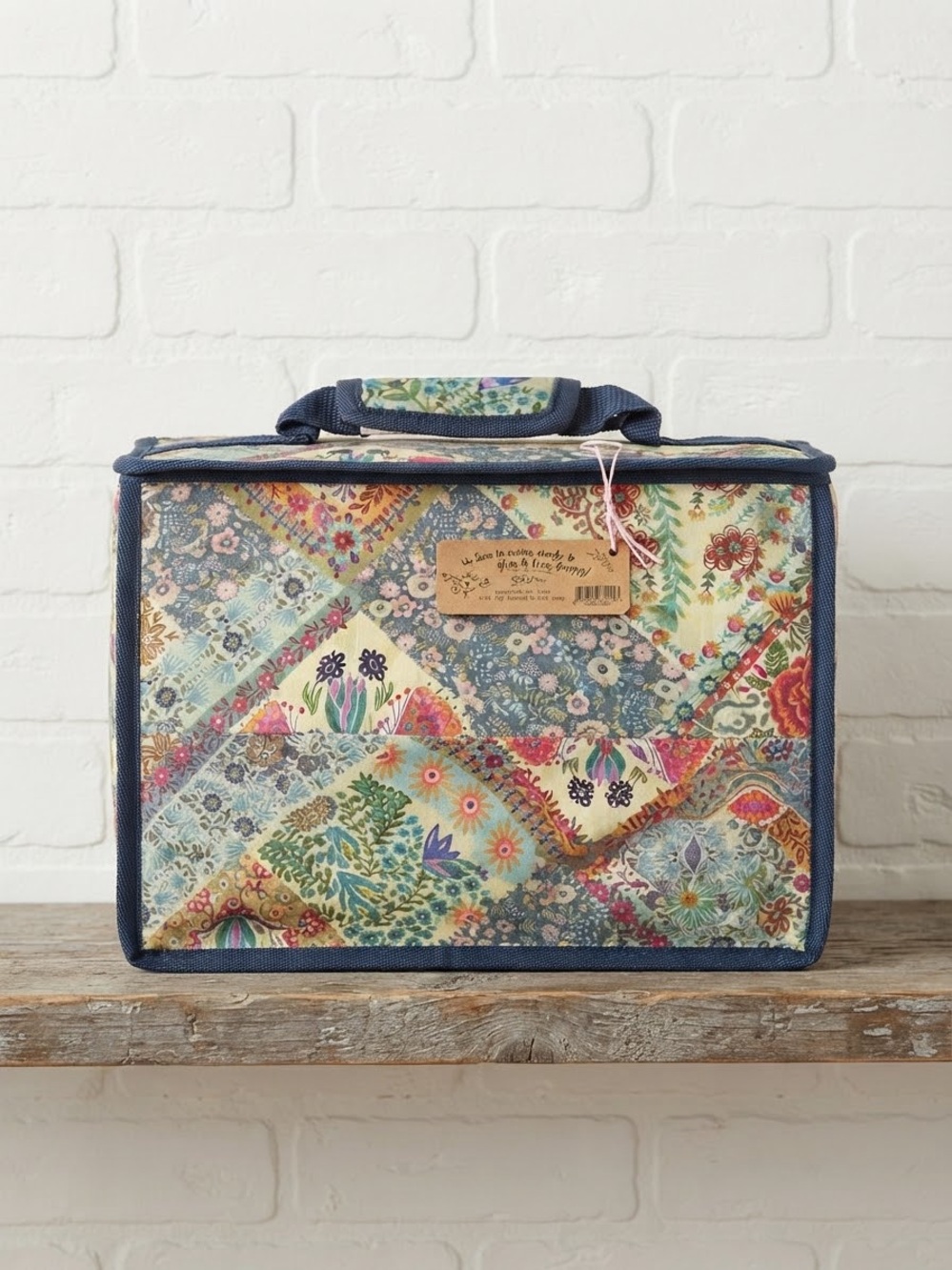 Natural Life NWT Insulated Cooler Tote in Folk Flower Patchwork